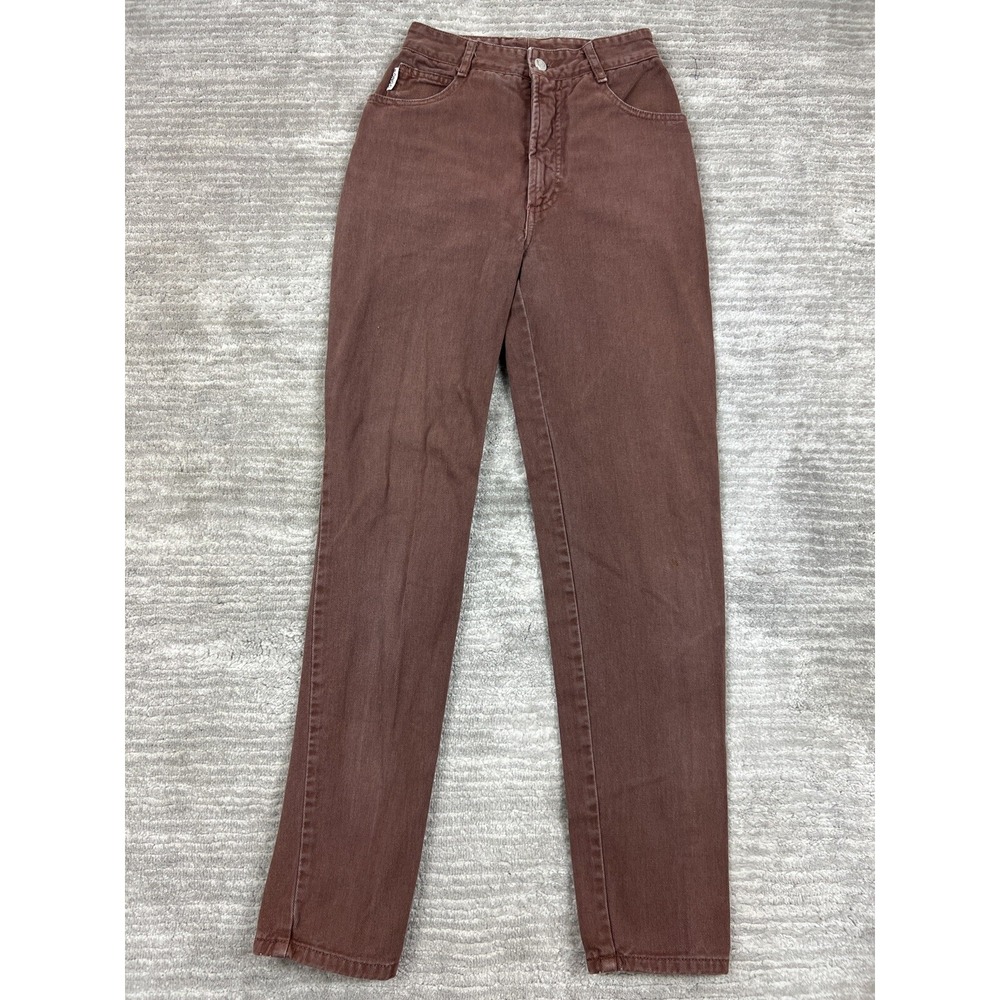 Bongo Jeans Women 3 Brown High Waisted Tapered Leg Vintage 90s USA Cotton 1-04